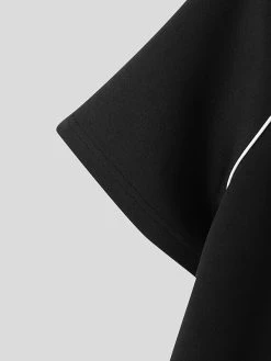 Mens Cutout Half-Collar Piped Raglan Sleeve T-Shirt -Incerun Shop 6d9f402c dcfe 414b b59a 9056f7e0e608