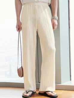 Mens Textured Striped Straight Loose Fit Pants 18 Mens Textured Striped Straight Loose Fit Pants -Incerun Shop 6dee1f78 810f 4902 bd77 0a3442acbd50