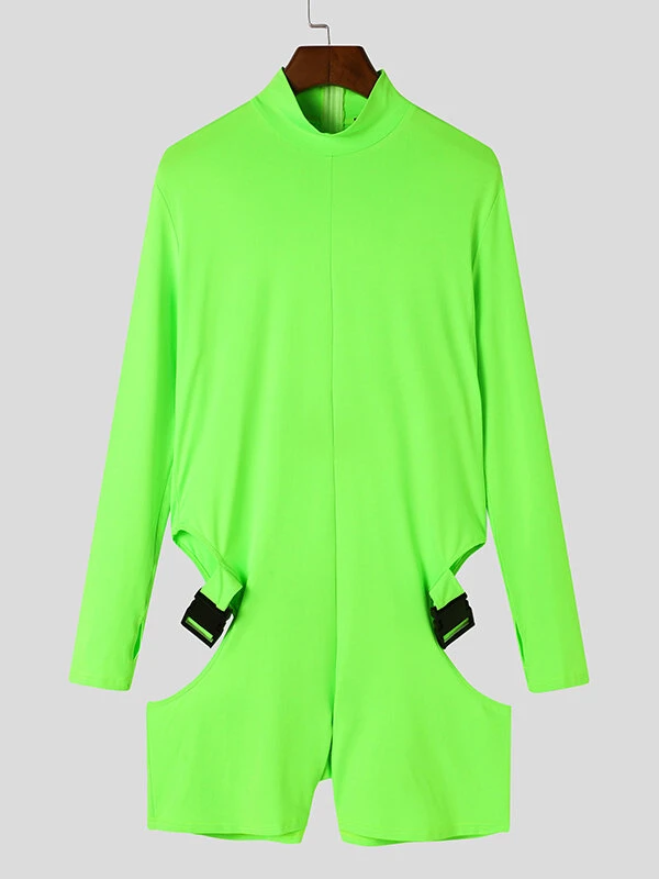 Mens Cutout High Neck Long Sleeve Boxer Jumpsuit 8 Mens Cutout High Neck Long Sleeve Boxer Jumpsuit - Image 6