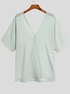 Mens Striped Front And Back Deep V-Neck T-Shirt 15 Mens Striped Front And Back Deep V-Neck T-Shirt -Incerun Shop 6f608be8 aee7 495d ba27 0d7846fd5f9e