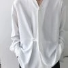 Mens Irregular Button Drape Solid Color Shirt -Incerun Shop 6f7d7bd8 62eb 4d7f 8dec 1a2e2f88ea98