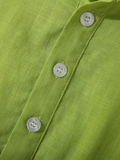 Mens 100% Cotton Stand Collar Henley Shirt -Incerun Shop 6fe9050a 4e28 4454 ac87 622258282325