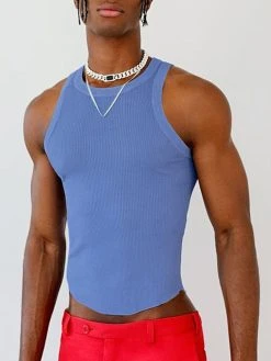 Men Pinstripe Slim Vest