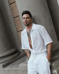 Men's Sexy Hollow Lace Loose Shirts 17 Men's Sexy Hollow Lace Loose Shirts -Incerun Shop 715e09bf b23b 4692 92b5 5d3b461fb68e