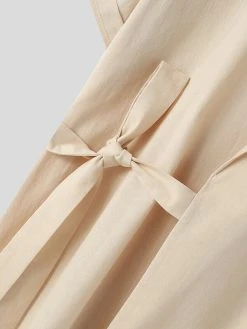 Mens Solid Lapel Tie Side 100%Cotton Short Sleeve Shirt 18 Mens Solid Lapel Tie Side 100%Cotton Short Sleeve Shirt -Incerun Shop 73b5eba8 75f9 49a7 99f7 f67f9328c531