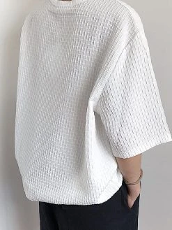 Men V-neck Half-sleeve Solid Color T-Shirt -Incerun Shop 753df930 6be1 4f61 866c ed2b1d890ec7