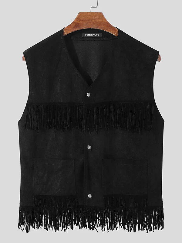 Mens Fringe Pocket Waistcoat 5 Mens Fringe Pocket Waistcoat - Image 3