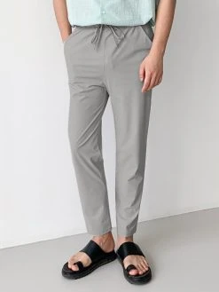 Mens Drawstring Waist Straight Leg Pants -Incerun Shop 75bc7909 835f 4449 97c7 cf9cb468e591