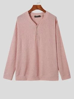 Mens Pit Striped V-neck Long-sleeved T-shirt -Incerun Shop 775abd01 79d2 48b0 8938 f9c651d05aff