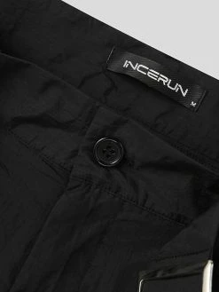 Mens Solid Texture Casual Wide Leg Pants With Belt 17 Mens Solid Texture Casual Wide Leg Pants With Belt -Incerun Shop 77aed8a8 076c 4ac4 abe2 a6d0abb29d13