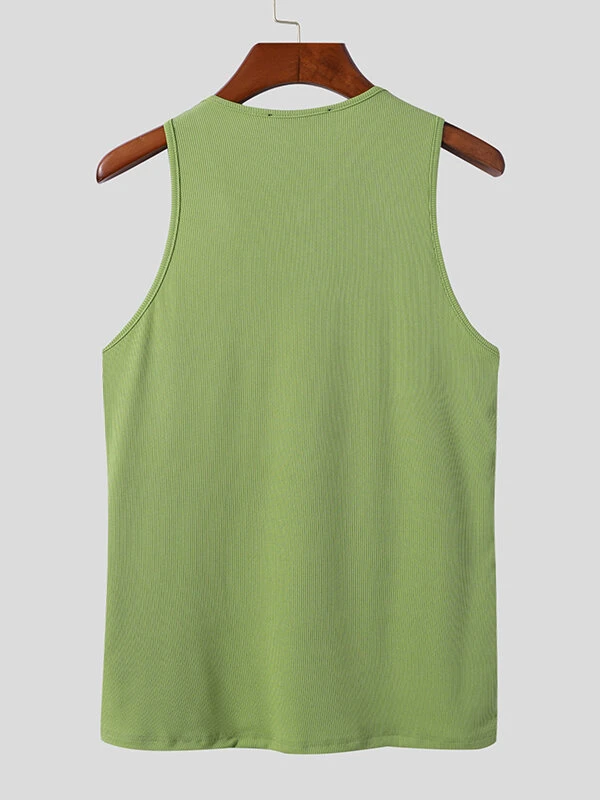 Men Sexy Patchwork Hollow Slim Sleeveless Vest 8 Men Sexy Patchwork Hollow Slim Sleeveless Vest - Image 6