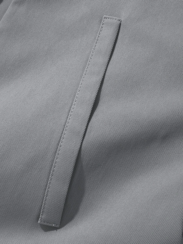 Mens Solid Collarless Irregular Hem Casual Crop Blazer 10 Mens Solid Collarless Irregular Hem Casual Crop Blazer - Image 8