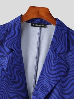 Mens Swirl Print Blazer 2 Pieces Outfits -Incerun Shop 7aea5e3b 4cb5 4181 9153 69c096361873