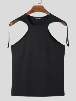 Men Sexy Shoulder Cutout Short Sleeve T-Shirt -Incerun Shop 7b3efd83 3d8d 493b 8d76 9e1c78a861bb