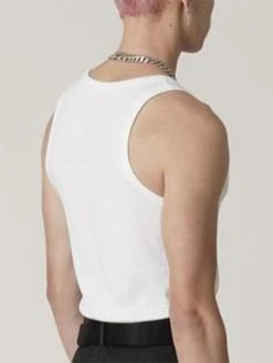 Mens Solid Crew Neck Ribbed Casual Sleeveless Tank -Incerun Shop 7b92ecc4 e99e 47dc a3d8 7b14e7deced5