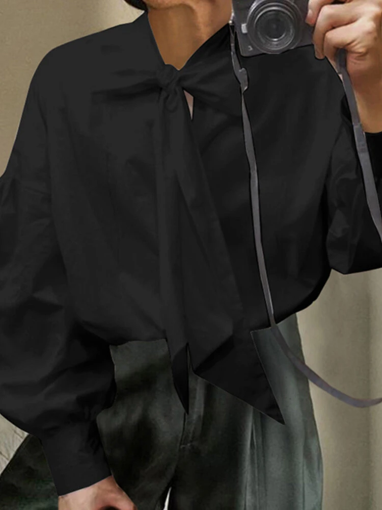 Mens Puff Sleeve Bow Shirt 5 Mens Puff Sleeve Bow Shirt - Image 3