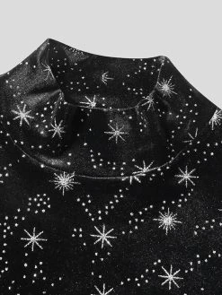 Mens Turtleneck Velvet Glittering Long Sleeve T-Shirt -Incerun Shop 7c635cb9 8a14 4844 84e9 00e50718dd16