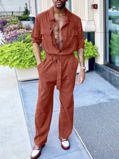Mens Belted Long Sleeve Casual Jumpsuit 14 Mens Belted Long Sleeve Casual Jumpsuit -Incerun Shop 7d4061df 44e8 4f08 a926 b497682852ae