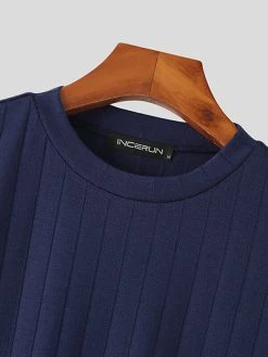 Mens Solid Short Sleeve Knit T-shirt 15 Mens Solid Short Sleeve Knit T-shirt -Incerun Shop 7da72a04 7ece 4c9c b07e b18bfe522f5a