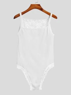 Mens Lace Trim Solid Color Sleeveless Jumpsuit 22 Mens Lace Trim Solid Color Sleeveless Jumpsuit -Incerun Shop 7e5371ca 71dc 4123 a753 d9b96d03ba57