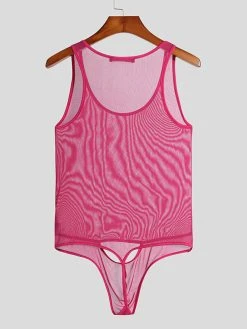 Mens See Through Hollow Elastic Triangle Bodysuit -Incerun Shop 7e5f2590 4249 418a 9738 b4d19559e4c5