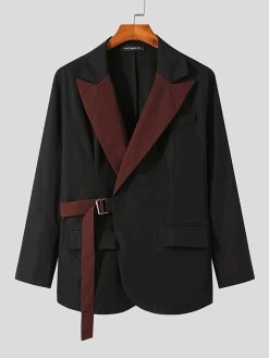 Mens Irregular Patchwork Casual Long-sleeved Blazer -Incerun Shop 7f763b53 aefc 4810 8403 562c516bc838