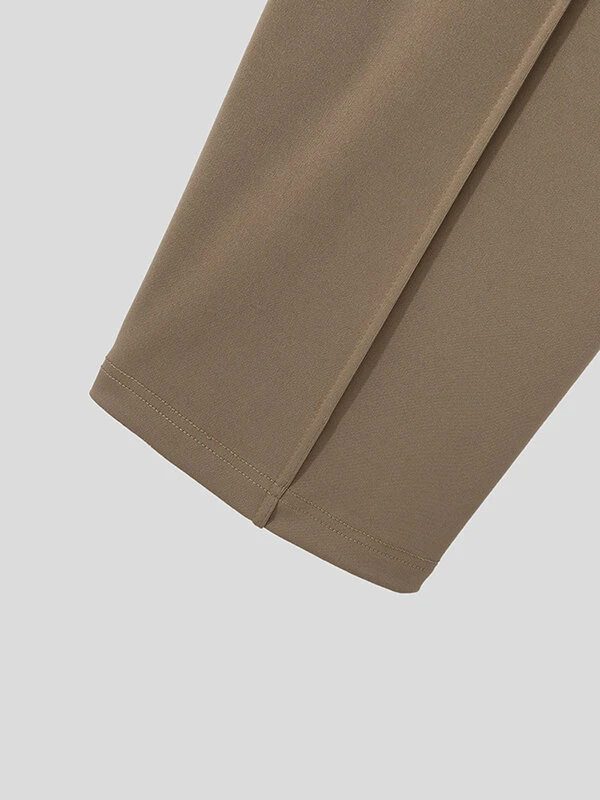 Mens Pleated Solid Casual Straight Pants 9 Mens Pleated Solid Casual Straight Pants - Image 8