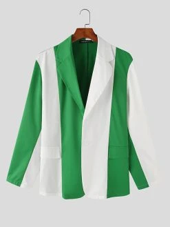 Mens Contrast Patchwork Lapel Single Breasted Casual Blazer 14 Mens Contrast Patchwork Lapel Single Breasted Casual Blazer -Incerun Shop 8141daa2 866f 4102 bdd5 42229db1b13b