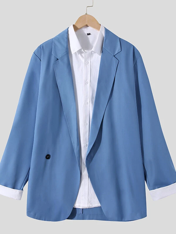 Mens Retro One Button-down Collar Blazer 6 Mens Retro One Button-down Collar Blazer - Image 4