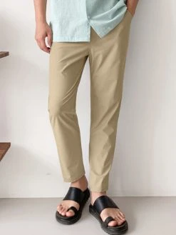 Mens Drawstring Waist Straight Leg Pants -Incerun Shop 81c0576c 97a5 4dab aab0 3945929c2576