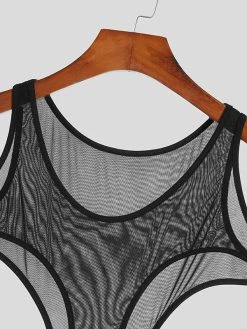 Mens Mesh See-through Triangle Jumpsuit -Incerun Shop 81f0d2c8 3823 4e73 b1ab 17d9092e6f36