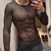 Mens Mesh See Through Long Sleeve T-Shirt -Incerun Shop 82aa4f57 afe7 4991 a0ff 20810cfecd20