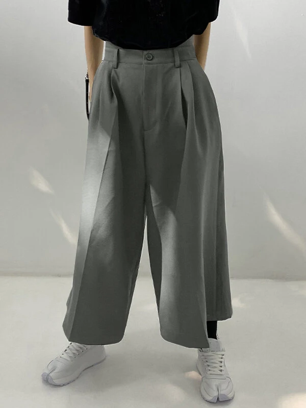 Mens Oval Waist Patch Loose Flared Pants 4 Mens Oval Waist Patch Loose Flared Pants - Image 2