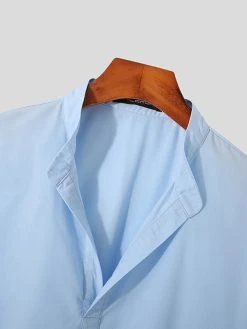 Mens Stand Collar Basic Designed Casual Shirt 16 Mens Stand Collar Basic Designed Casual Shirt -Incerun Shop 83af95e7 d65e 4dfc 8f40 63ed1c50ddcd