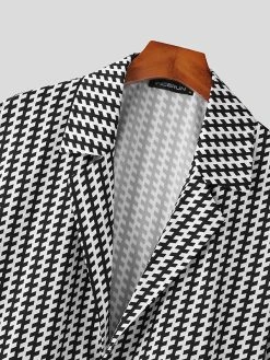 Mens Chain Striped Print 2 Pieces Outfits -Incerun Shop 83f08911 4bab 49b2 a1cf 3dbbb685dfe8