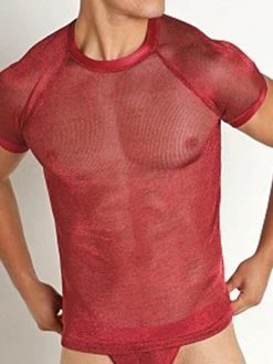 Mens Glitter See Through Raglan Sleeve T-Shirt -Incerun Shop 8583be38 9531 455f 976a dd9f21301e81