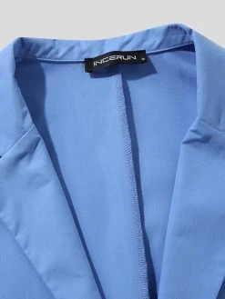 Mens Solid Half Sleeve Blazer Casual Two Pieces Outfits -Incerun Shop 85e82ccf 2d59 412b 9ec1 703b7ffcc73f