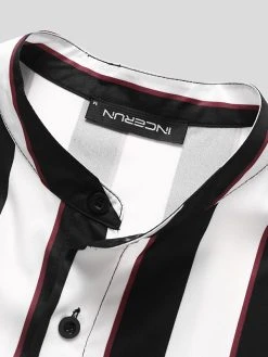 Mens Striped Short Sleeve Shirts Pants Set 15 Mens Striped Short Sleeve Shirts Pants Set -Incerun Shop 86d16eae ed66 416a afc8 10d52c5dba3d