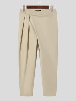 Mens Irregular Pleated Straight Harem Pants -Incerun Shop 875552cf 84d6 4daf a9b0 a5ff65c8ef59
