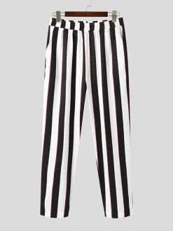 Mens Striped Short Sleeve Shirts Pants Set 21 Mens Striped Short Sleeve Shirts Pants Set -Incerun Shop 87880dcb cb0e 42ad 90cd e6ad6f4fd949