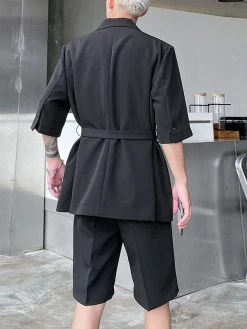 Mens Waist Tie Short Sleeve Shorts Blazer Set 14 Mens Waist Tie Short Sleeve Shorts Blazer Set -Incerun Shop 87c16c61 1fb8 4b68 ac62 2334c0a26d08