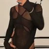 Mens Irregular Mesh Long-sleeved Triangle Bodysuit -Incerun Shop 884a153a f05f 433c a9ab b2a7cc1da7d3