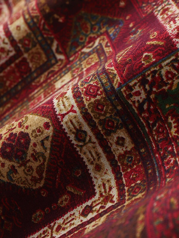 Mens Ethnic Geometric Pattern Half Button 100%Cotton Henley Shirt 9 Mens Ethnic Geometric Pattern Half Button 100%Cotton Henley Shirt - Image 7