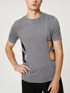 Mens Cutout Waist Short Sleeve Casual T-Shirt 11 Mens Cutout Waist Short Sleeve Casual T-Shirt -Incerun Shop 88d05168 5933 4616 b58f 63ce4ed654f0