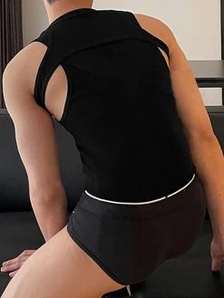 Mens Ribbed Knit Cut Out Tank Top -Incerun Shop 894fb8ad e4b1 4756 a9cb a6ddeff8a541