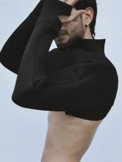 Mens High Neck Back Zipper Cropped Top -Incerun Shop 899ce09f 6e44 426f b958 e43b70eea88f