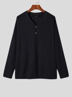 Mens Pit Striped V-neck Long-sleeved T-shirt -Incerun Shop 89c9dfc1 614f 425e 9a8d 7e72fef8bbd9