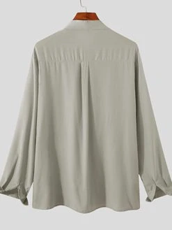 Men Stand-up Collar Silky Solid Color Shirt 13 Men Stand-up Collar Silky Solid Color Shirt -Incerun Shop 8a72afdd 2d19 4429 aed7 2e2086715790