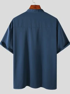 Men's Stand-up Collar Ice Silk Long-sleeved Shirts -Incerun Shop 8af8c1b1 a5f8 4344 bd41 b1f3a6e1c059