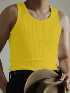 Mens Ribbed Knit Crew Neck Solid Sleeveless Tank 12 Mens Ribbed Knit Crew Neck Solid Sleeveless Tank -Incerun Shop 8badbeb5 df38 47da a8c3 b4a43a4aba26